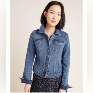 Anthropologie | Pilcro Classic Denim Jacket Dark Indigo Size S